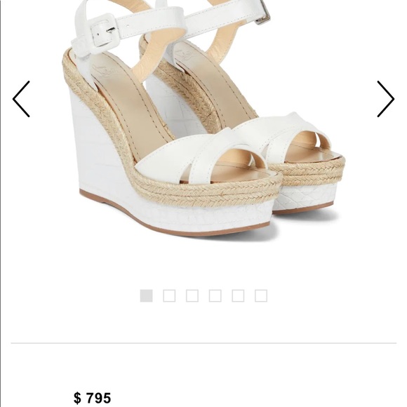 Christian Louboutin Shoes - Christian Louboutin White wedge Sandals